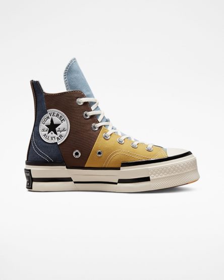 Tenisky Vysoke Converse Chuck 70 Plus Materiál Mashup Damske Hnede Námornícka Modrá | SK DR11KU4